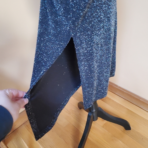 BLACK SHIMMERY Y2K EVENING DRESS! - Picture 8 of 15